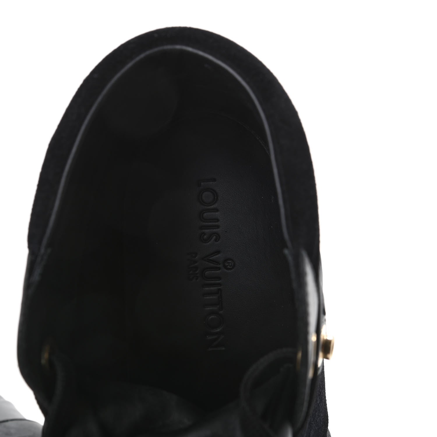 Louis Vuitton Epi Suede Postmark Wedge Sneakers 38 Black 7 of 8
