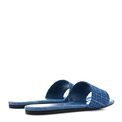 Givenchy Jacquard 4G Logo Mule Slide Sandals 39.5 Denim Blue 4 of 9