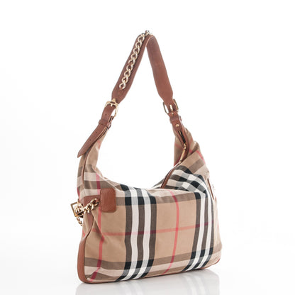 Burberry House Check Chain Hobo Tan 3 of 6