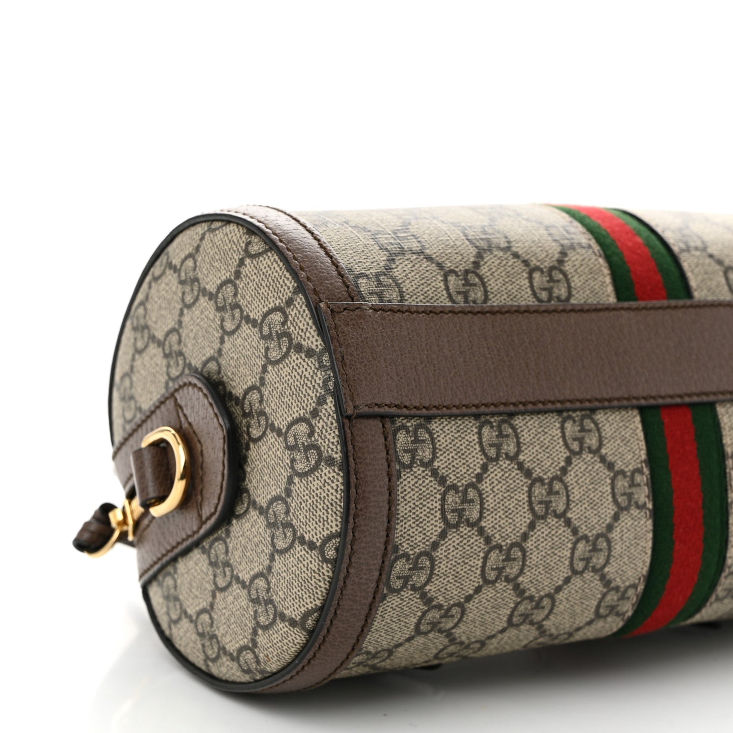 GG Supreme Monogram Web Small Ophidia Boston Bag Beige New Acero