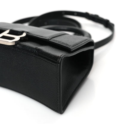 Balenciaga Grained Calfskin Hourglass Top Handle Bag XS Black 10 of 10