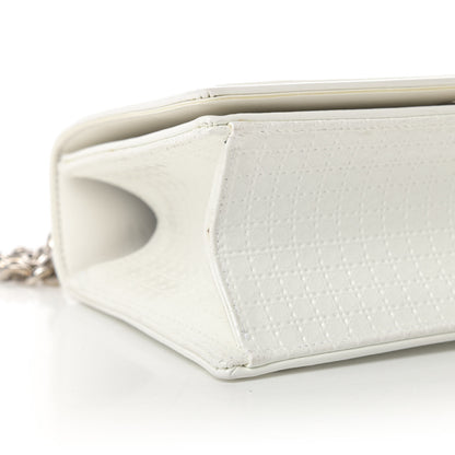 Christian Dior Patent Micro-Cannage Small Diorama Flap Bag White 9 of 16