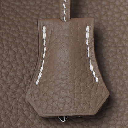 Hermes Taurillon Clemence Birkin 30 Etoupe 32 of 34