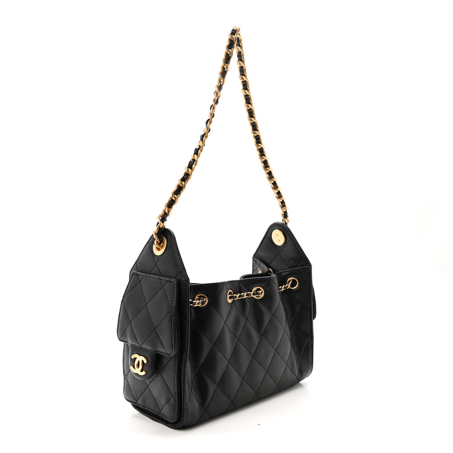 Chanel Caviar Quilted Mini Chanel 25 Handbag Black 3 of 11