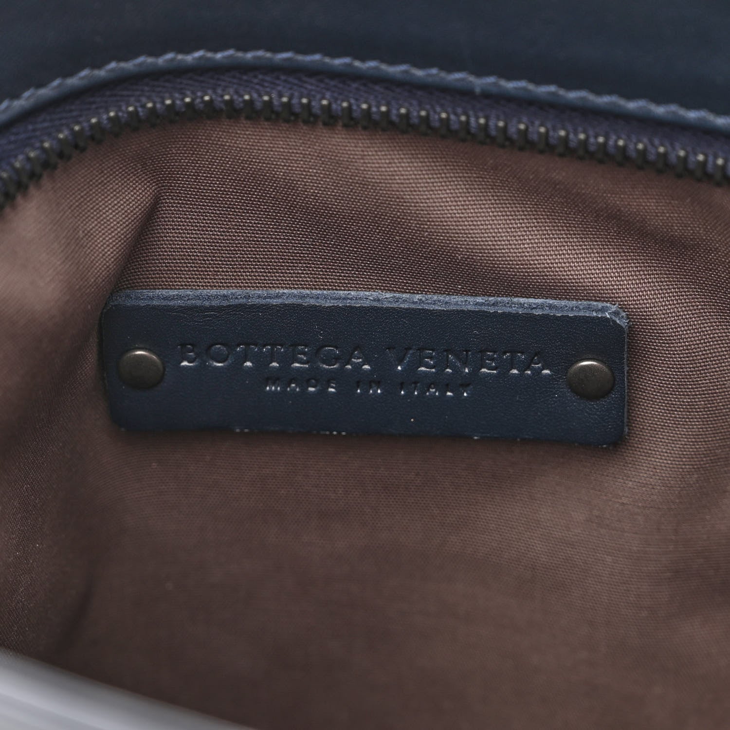 Bottega Veneta Nappa Intrecciato VN Crossbody Messenger Bag Navy 5 of 9