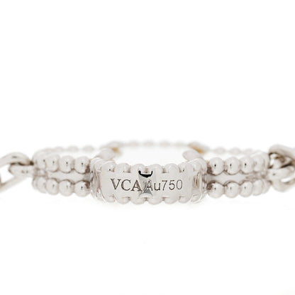 Van Cleef & Arpels 18K White Gold Mother of Pearl 5 Motifs Vintage Alhambra Bracelet 3 of 7