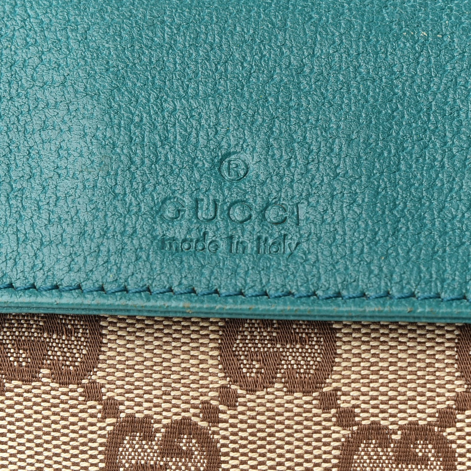 Gucci GG Monogram Web Double Pocket Belt Bag Turquoise 6 of 8