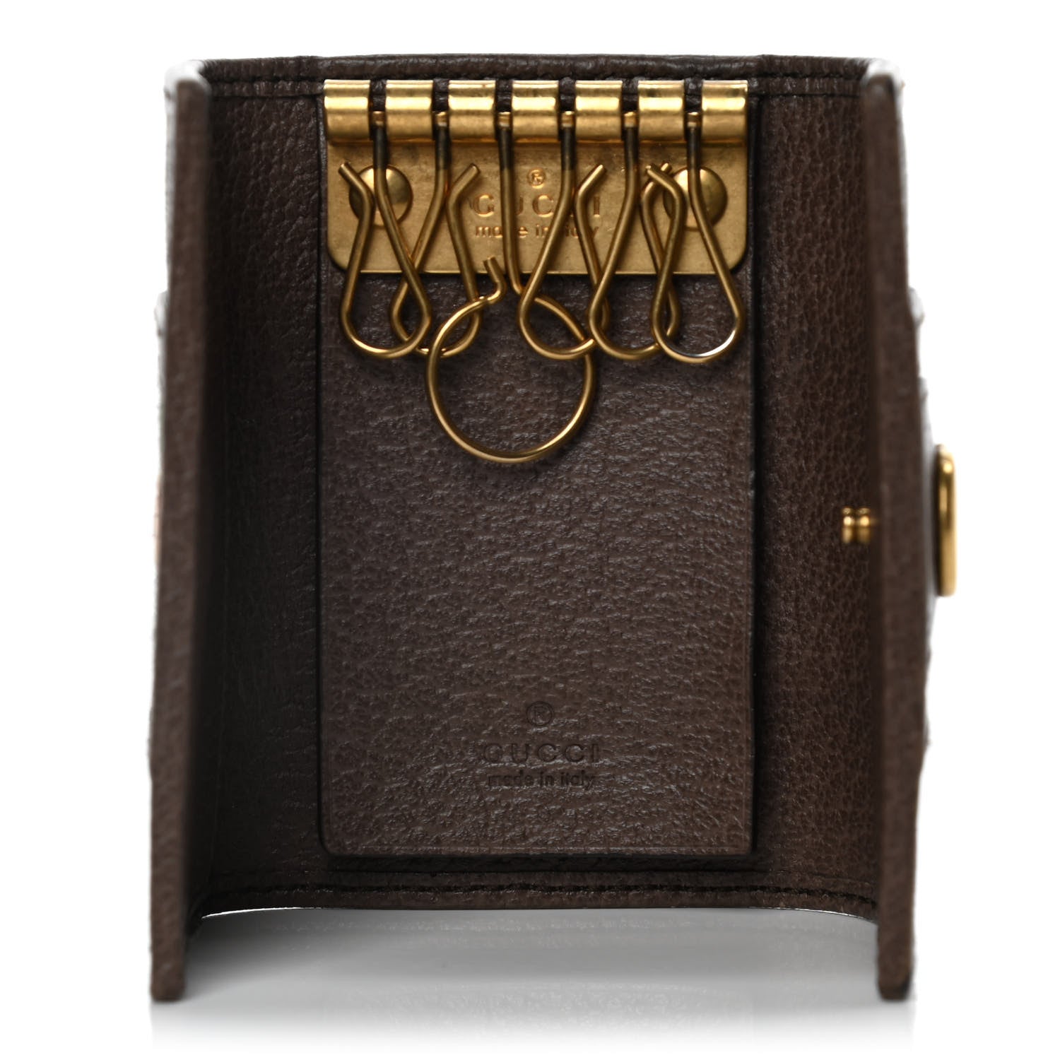 Gucci GG Supreme Monogram Web Ophidia 6 Key Holder Case Beige New Acero 5 of 12