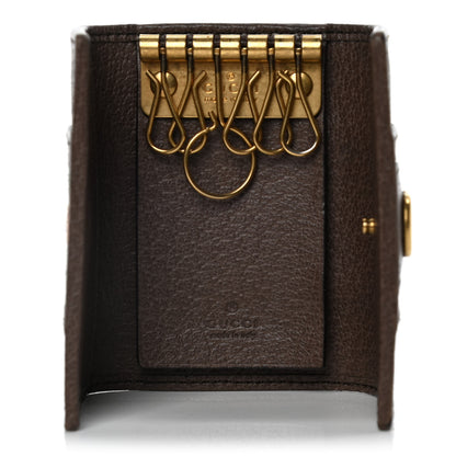 Gucci GG Supreme Monogram Web Ophidia 6 Key Holder Case Beige New Acero 5 of 12