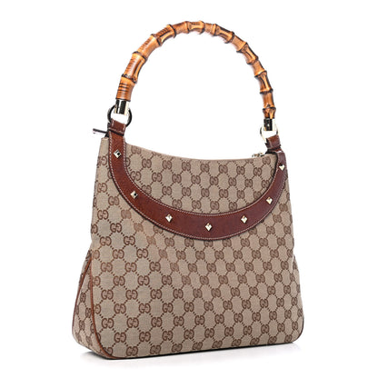 Gucci Monogram Anita Bamboo Top Handle Bag Brown 2 of 4