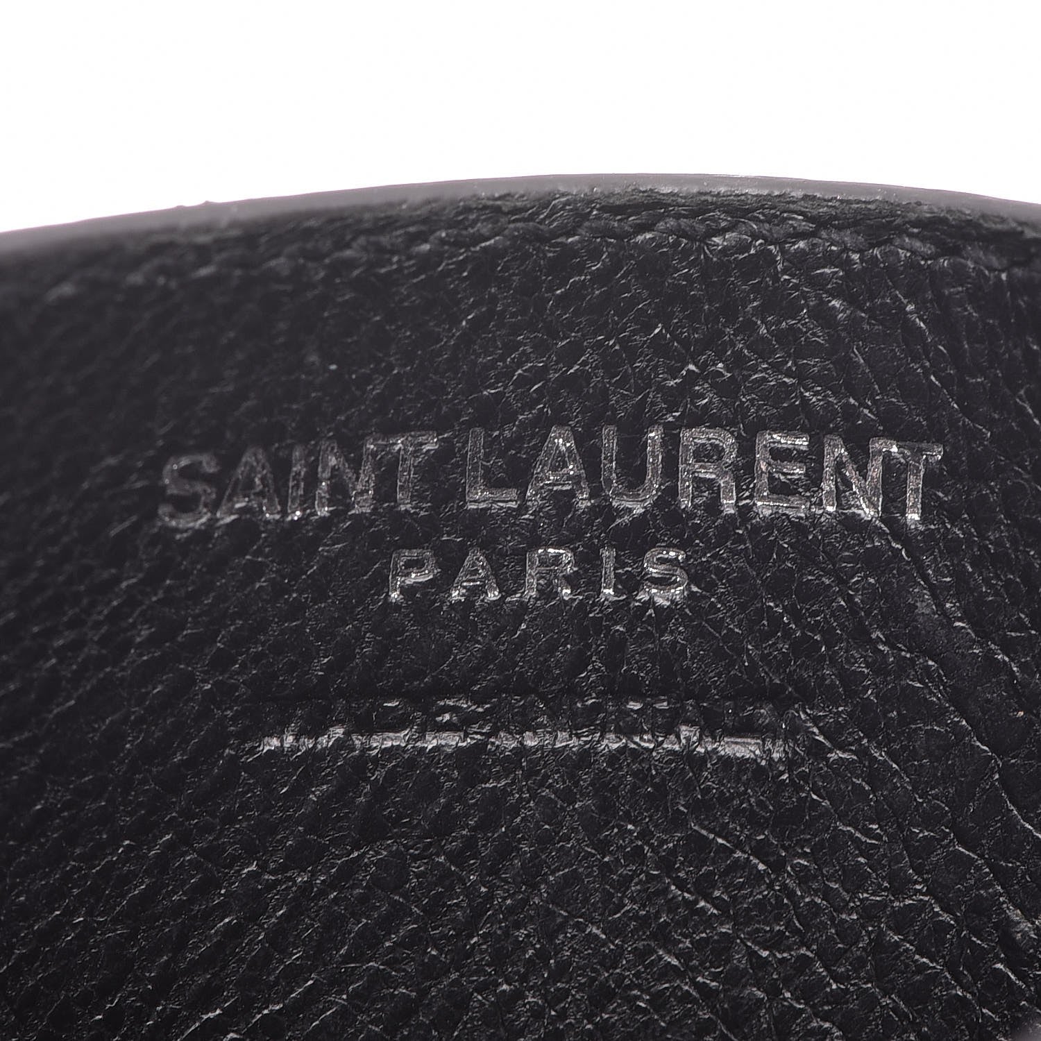 Saint Laurent Grain De Poudre Matelasse Chevron Monogram Credit Card Case Coal 6 of 8