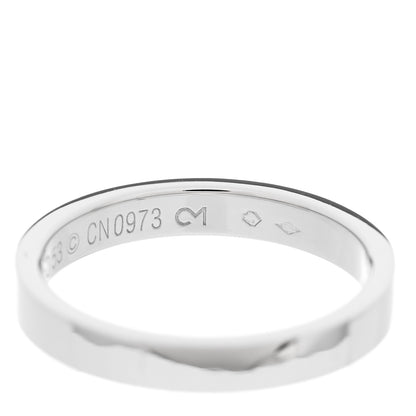 Cartier Platinum 3mm C De Cartier Wedding Band Ring 53 6.5 5 of 5