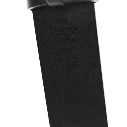 Gucci Selleria Calfskin Nickel Interlocking G 37mm Belt 100 40 Black 3 of 7