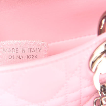 Christian Dior Lambskin Cannage Mini Lady Dior Rose Clair 9 of 11