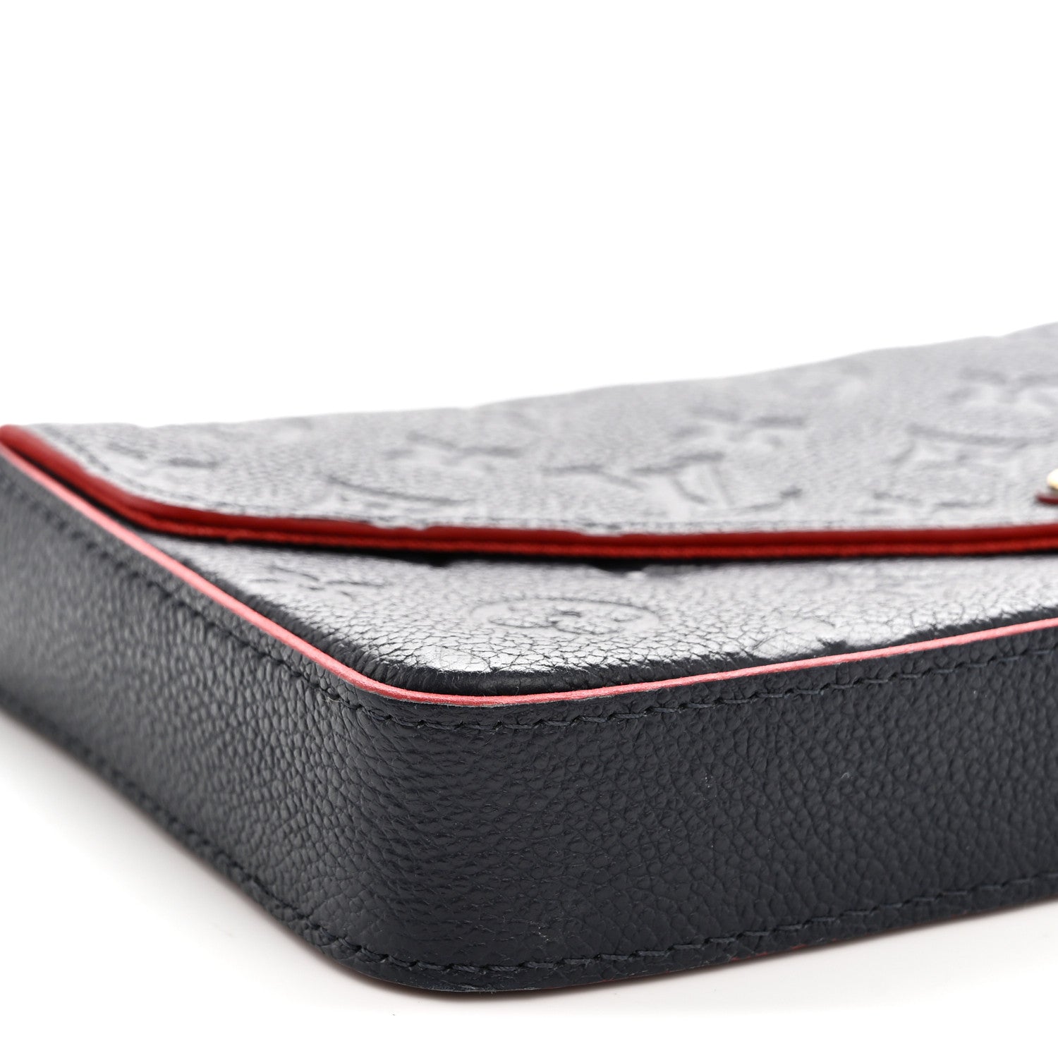 Louis Vuitton Empreinte Pochette Felicie Chain Wallet Marine Rouge 9 of 11