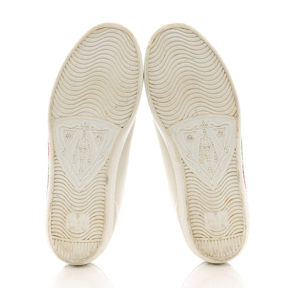 Gucci Calfskin Interlocking G Womens New Ace Sneakers 36 White Red Flame Green 5 of 15