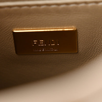 Fendi Vitello Seta Shiny Nappa Plexiglass Tortoise Mini Peekaboo Iconic Satchel Tortora 7 of 10