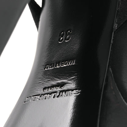 Saint Laurent Calfskin Platz 105 Platform Sandals 38 Black 8 of 10
