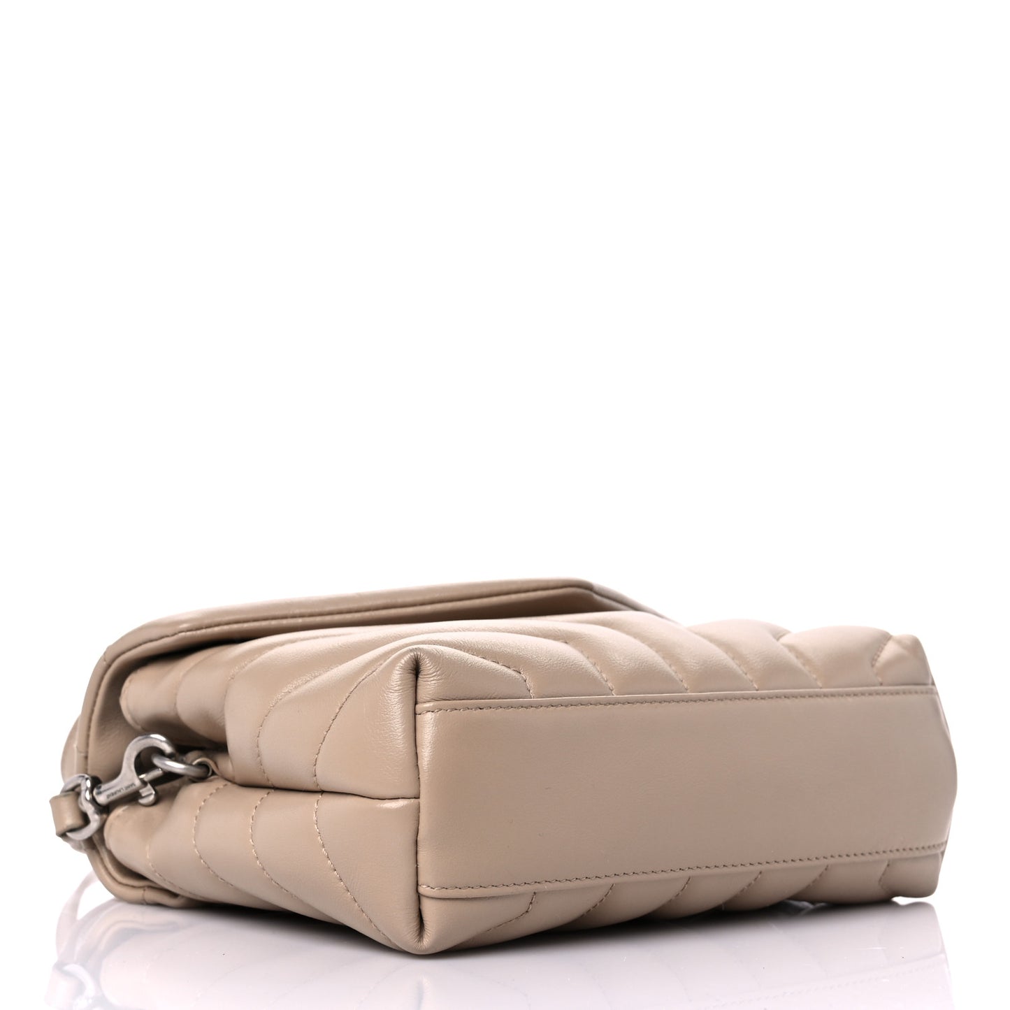 Calfskin Y Quilted Monogram Toy Loulou Crossbody Bag Latte