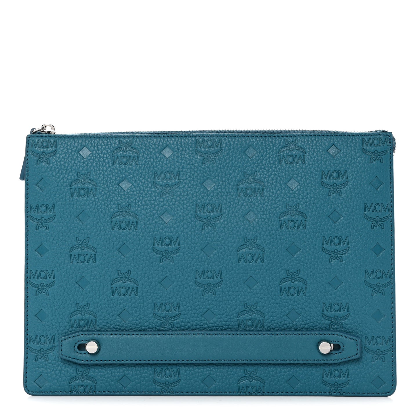Calfskin Ottomar Monogram Medium Tivitat Document Holder Teal