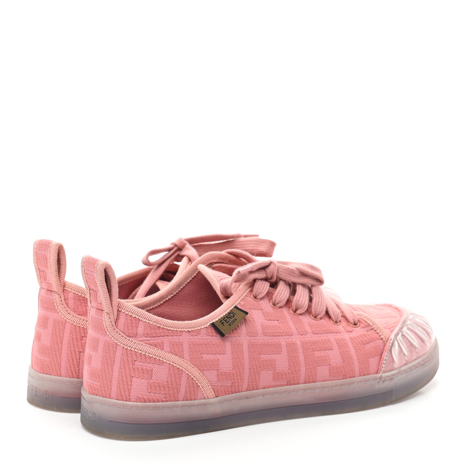 Fendi Corda FF Promenade Low Top Sneakers 40 Pink 4 of 9
