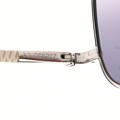 Louis Vuitton Damier Azur Conspiration Pilote Aviator Sunglasses Z0203U 6 of 9