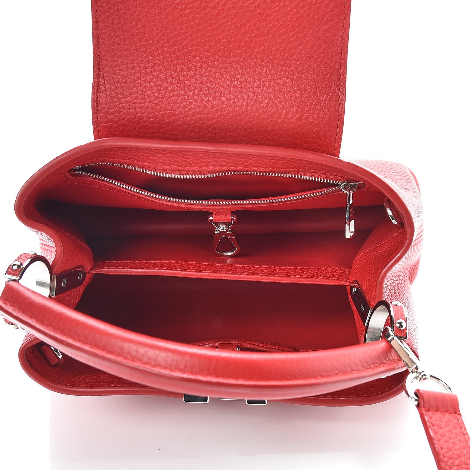 Louis Vuitton Taurillon Capucines BB Rubis 5 of 12