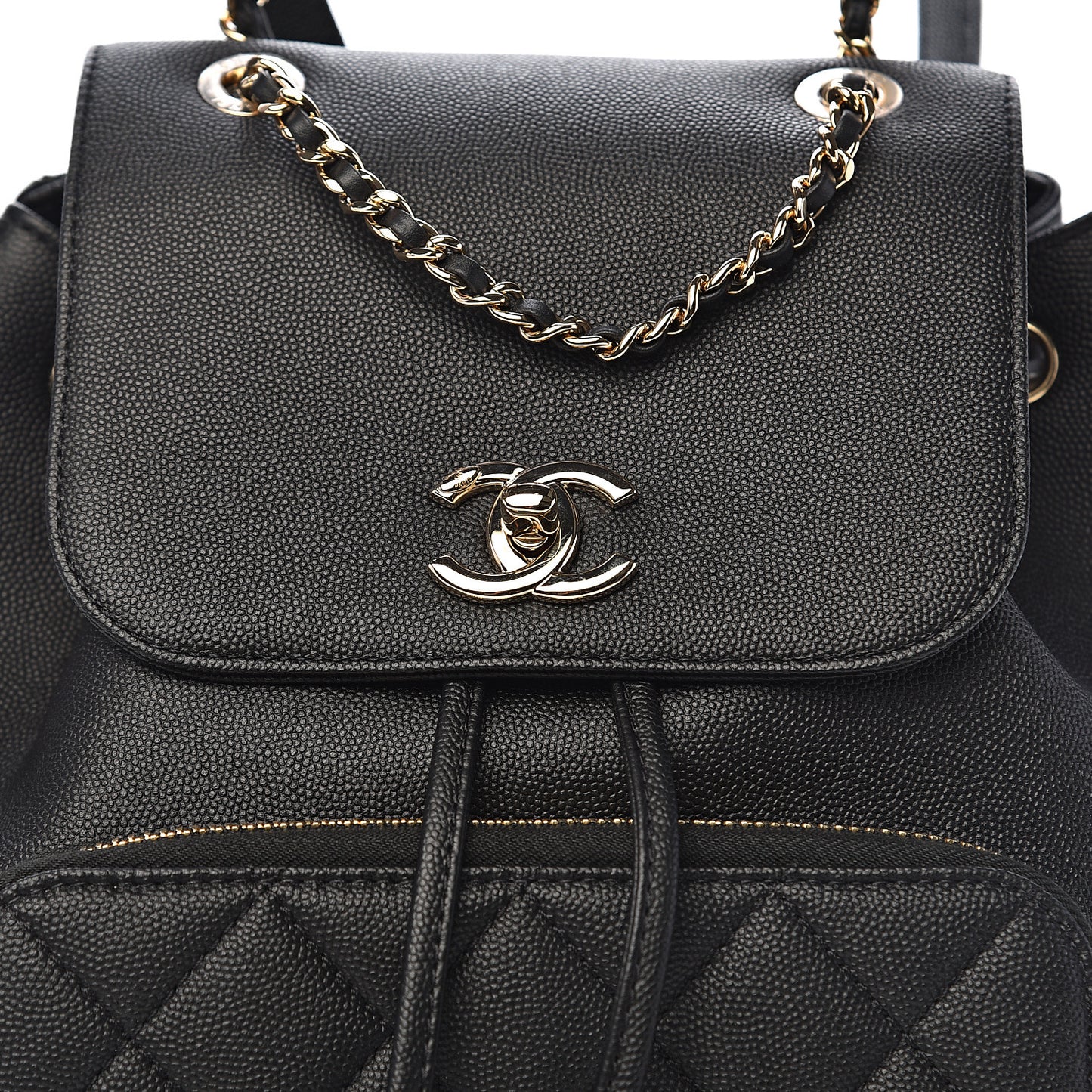 Caviar Quilted Business Affinity Backpack Black
