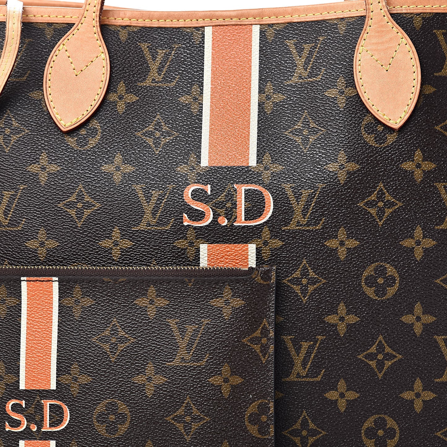 Monogram My LV Heritage Neverfull MM Orange and White