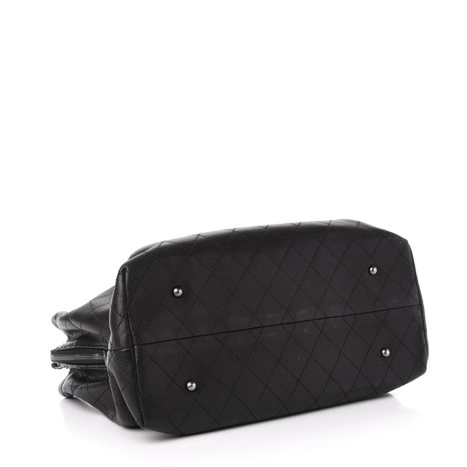 Chanel Grained Vegetal Calfskin Urban Shopping Tote Black 5 of 11