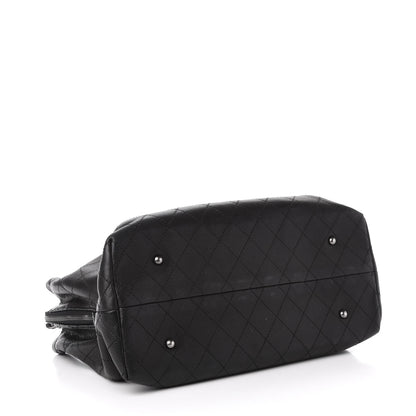 Chanel Grained Vegetal Calfskin Urban Shopping Tote Black 5 of 11