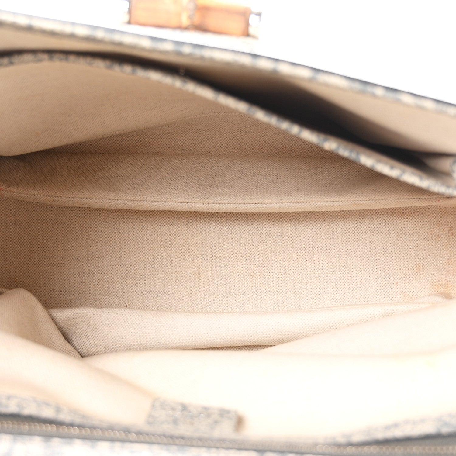 Gucci Calfskin Large New Bamboo Top Handle Bag Light Grey 5 of 10