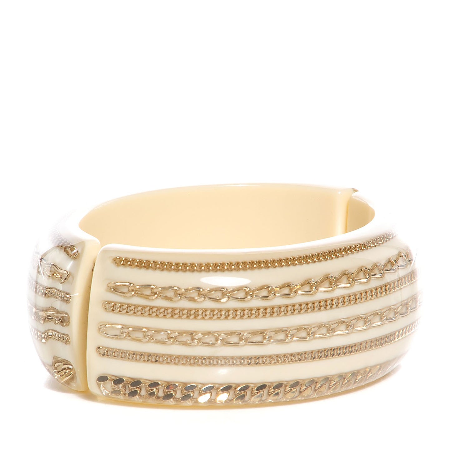 Chain Crystal CC Bracelet Gold