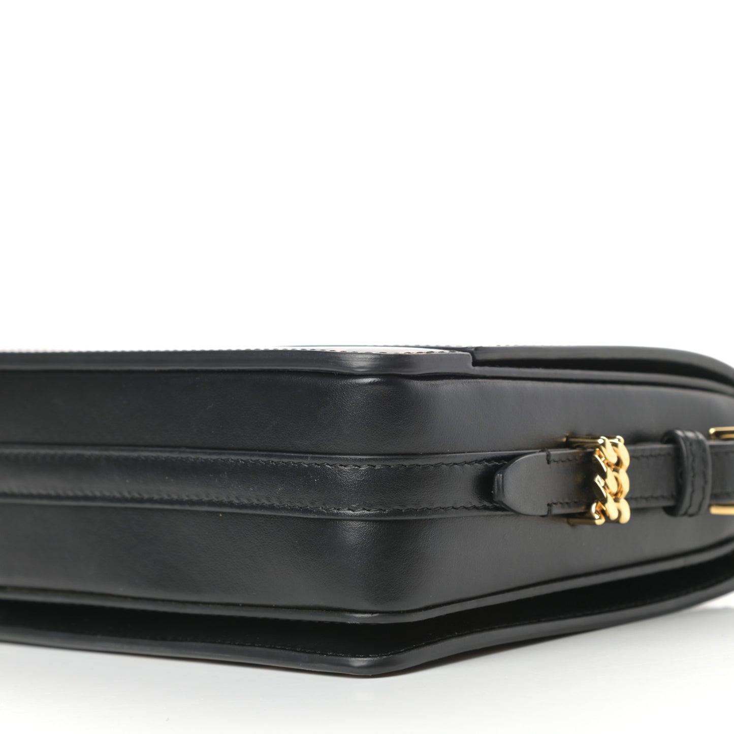Calfskin Leopard Small Grace Bag Black