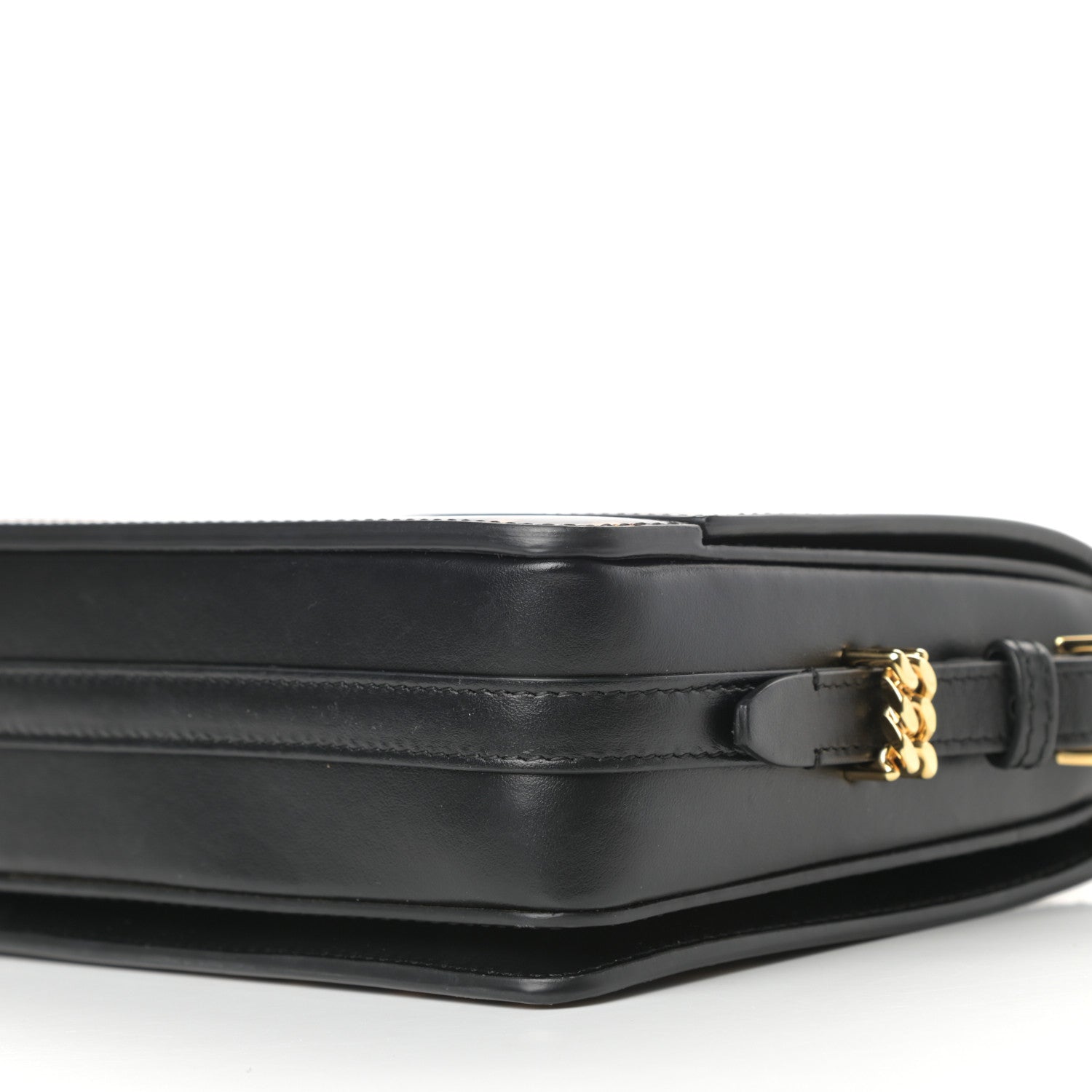Burberry Calfskin Leopard Small Grace Bag Black 8 of 9