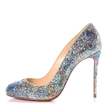 Christian Louboutin Glitter Dorissima 100 Pumps 37.5 Horizon Gold 1 of 8