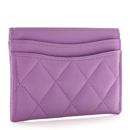 Chanel Caviar Quilted Card Holder Purple 3 of 10