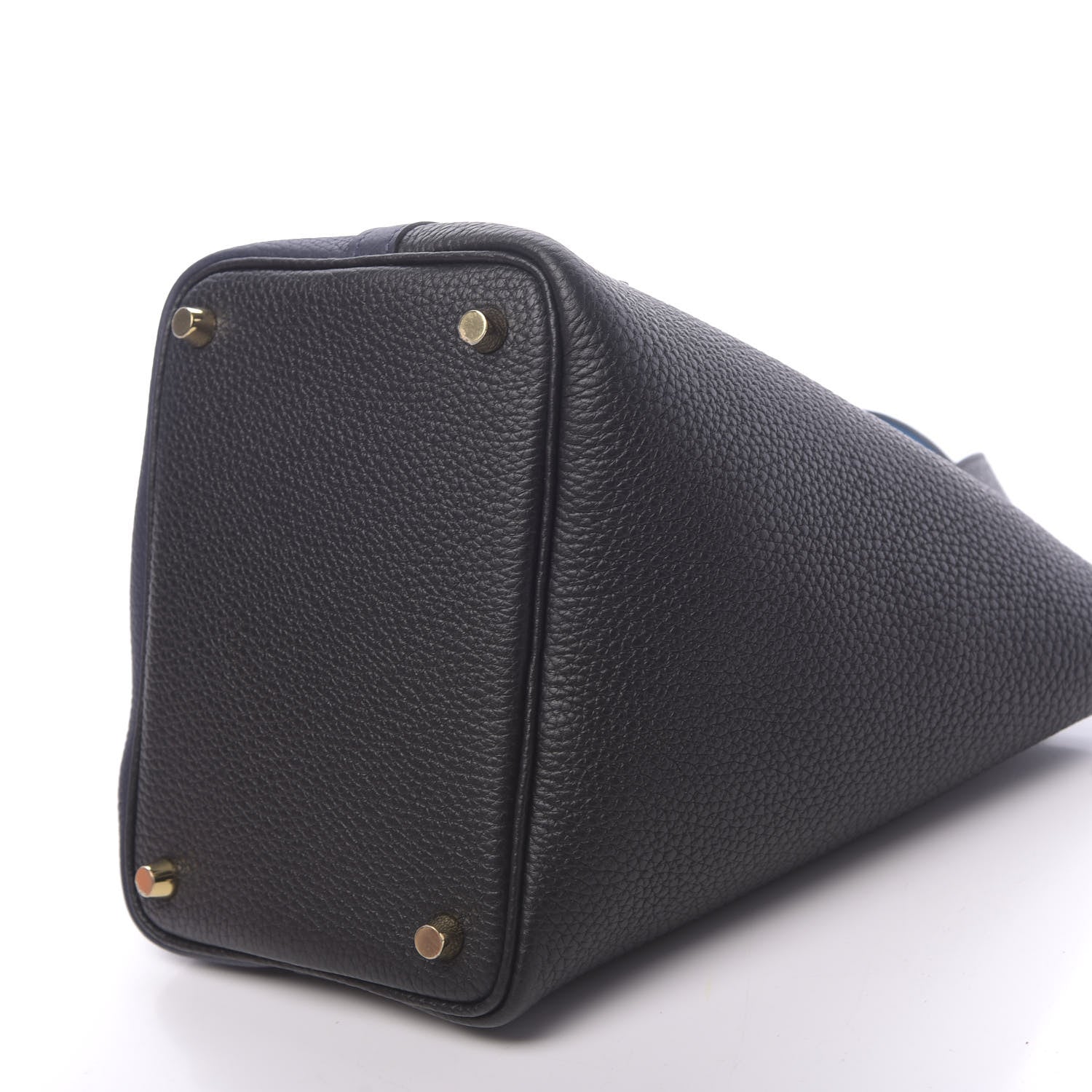 Hermes Taurillon Clemence Casaque Picotin Lock 18 PM Bleu Nuit Black Blue Frida 10 of 11