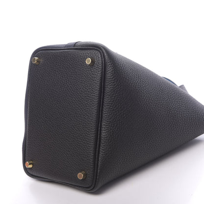 Hermes Taurillon Clemence Casaque Picotin Lock 18 PM Bleu Nuit Black Blue Frida 10 of 11