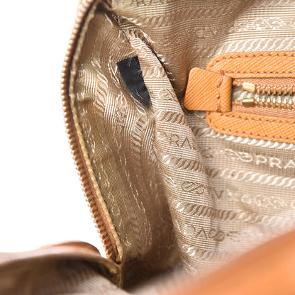 Prada Saffiano Lux Bowler Ocra 10 of 24