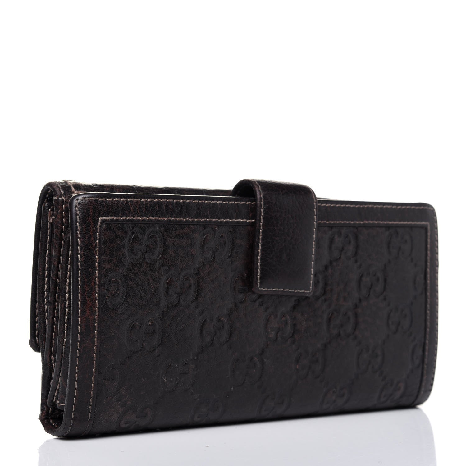 Gucci Guccissima Horsebit Continental Wallet Dark Brown 3 of 18