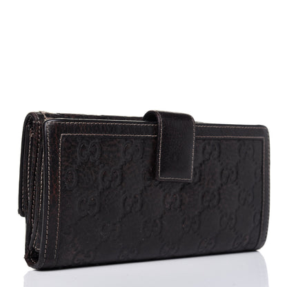 Gucci Guccissima Horsebit Continental Wallet Dark Brown 3 of 18