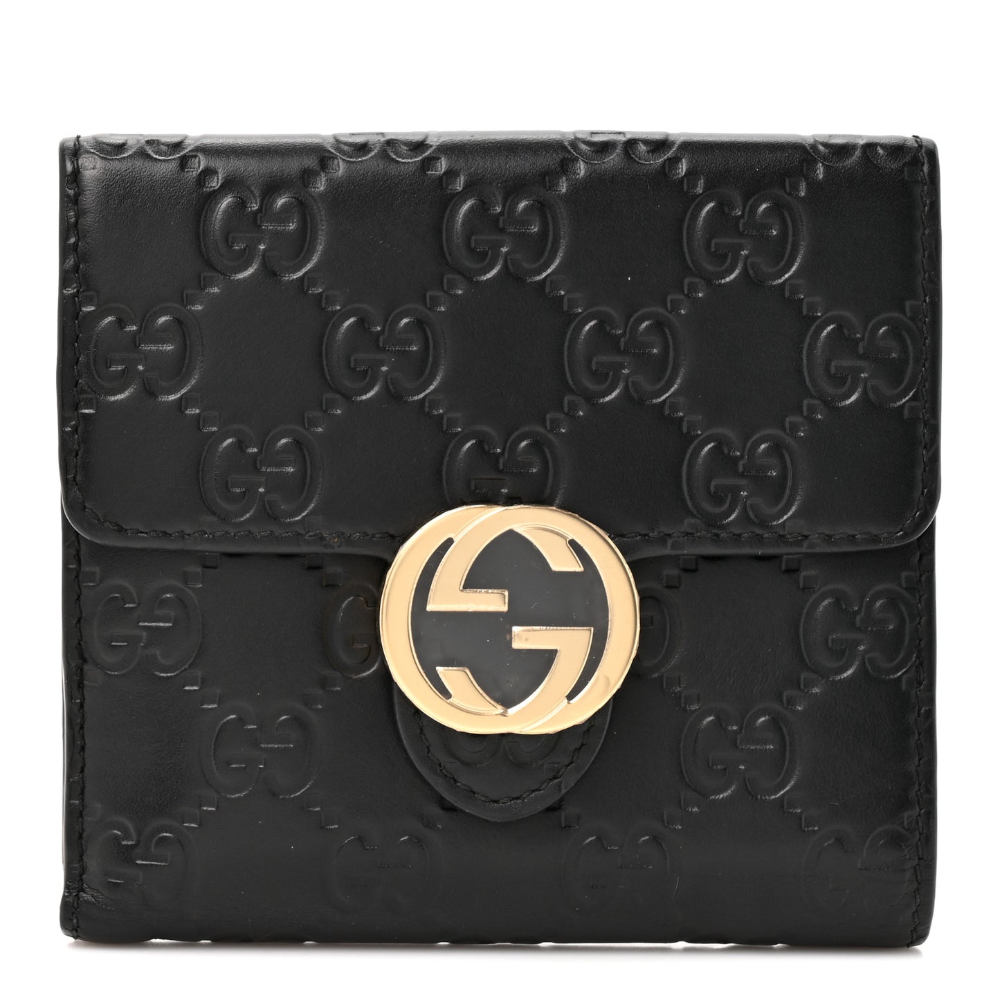Guccissima Interlocking G French Wallet Black
