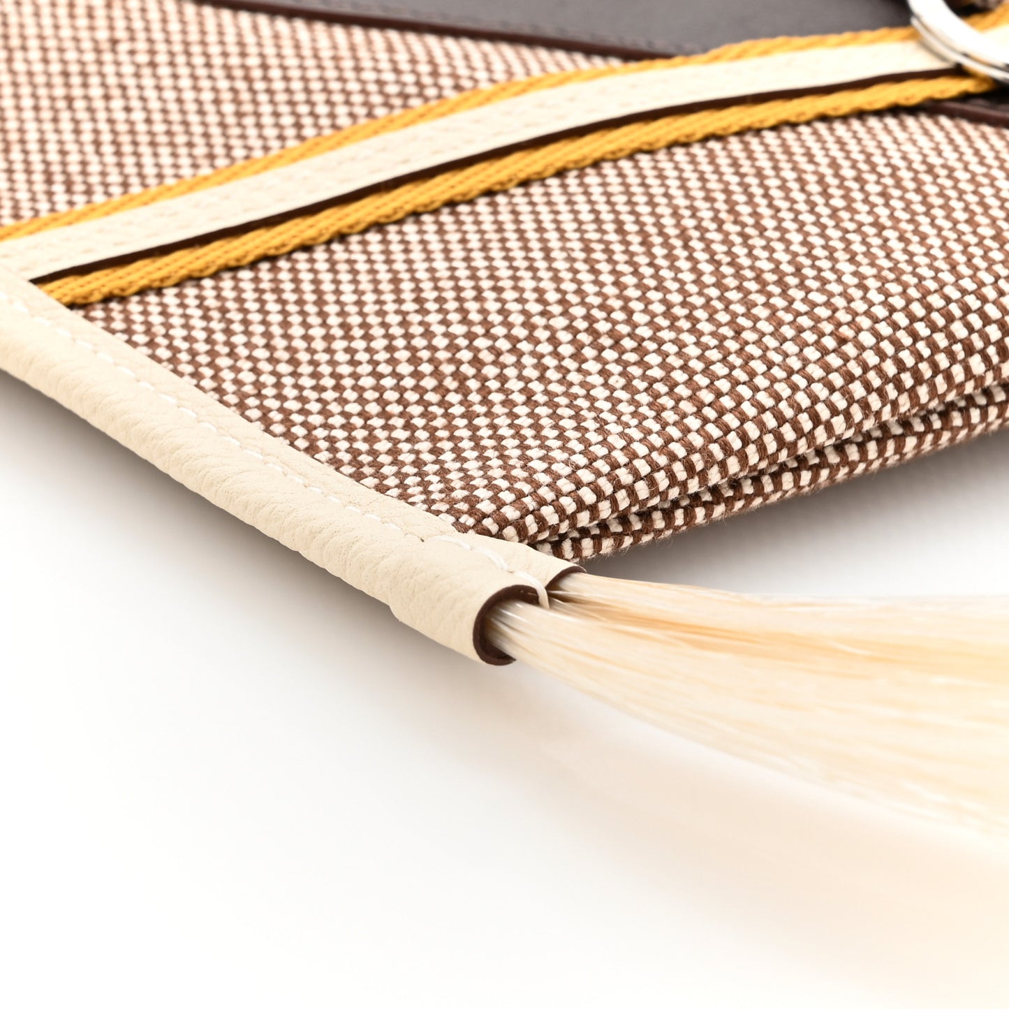Cotton Calfskin Horsehair Grand Prix Bag Multicolor