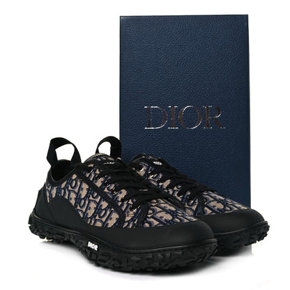 Christian Dior Jacquard Rubber Oblique Mens B28 Low Top Sneakers 44 Black Apricot 9 of 9