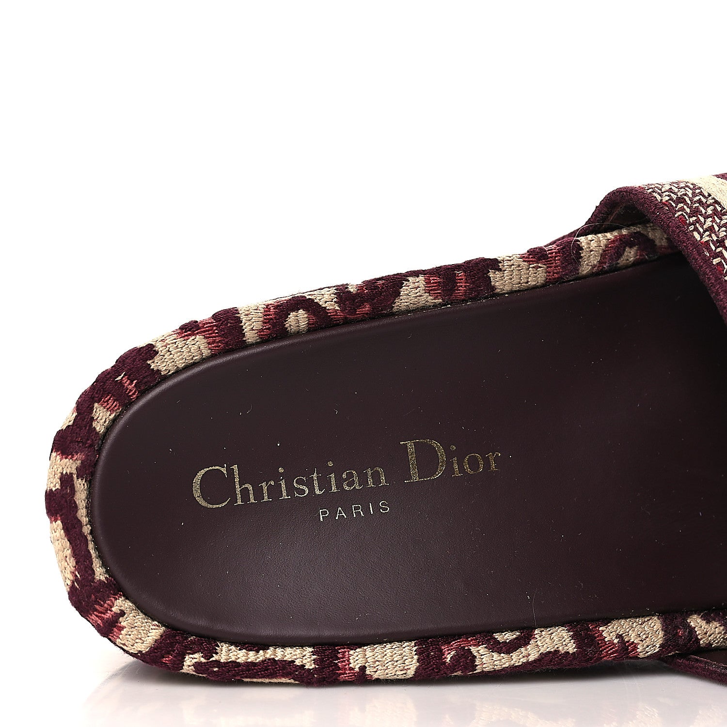 Christian Dior Oblique D-Way Platform Sandal 39 Deep Amaranth