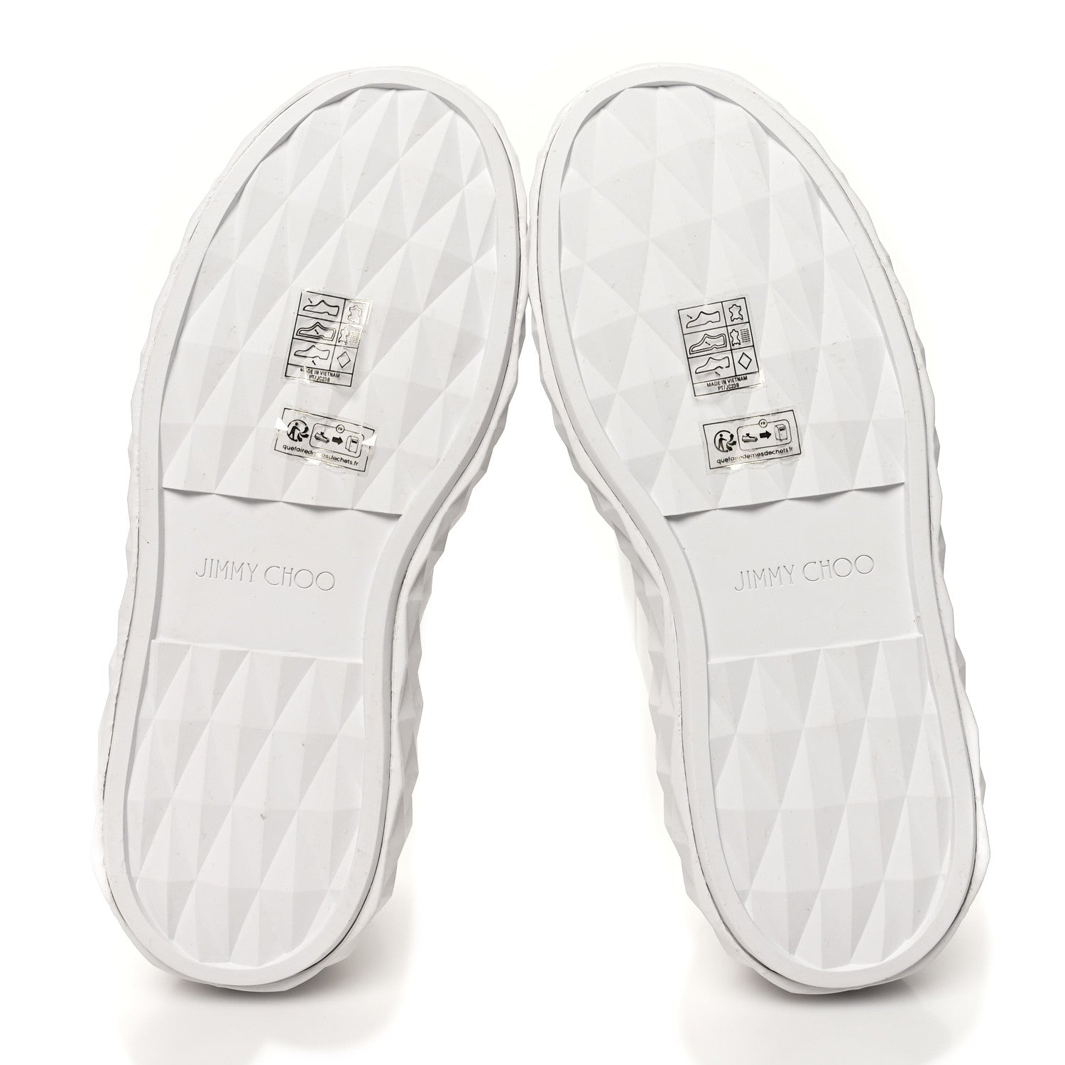 Jimmy Choo Nappa Diamond Light Platform Sneakers 35.5 White 5 of 8