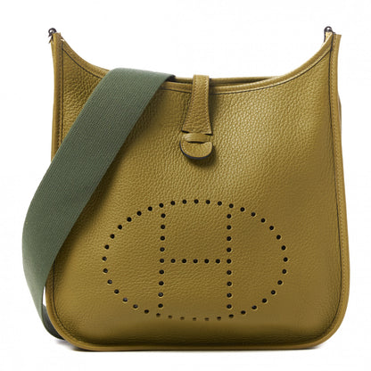Hermes Taurillon Clemence Evelyne II PM Vert Chartreuse 1 of 8