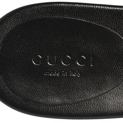 Gucci Lifford Calfskin Interlocking G Thong Sandals 36.5 Black 8 of 9