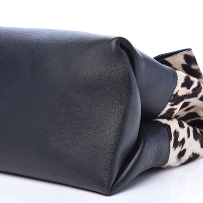 Celine Pony Hair Calfskin Leopard Print All Soft Tote Black 10 of 17